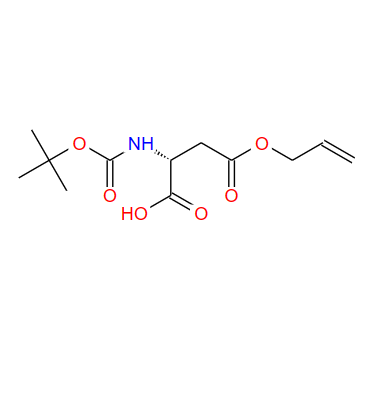 207120-58-9；BOC-D-天冬氨酸 4-烯丙酯D-ASPARTIC ACID, N-[(1,1-DIMETHYLETHOXY)CARBONYL]-, 4-(2-PROPENYL) ESTER