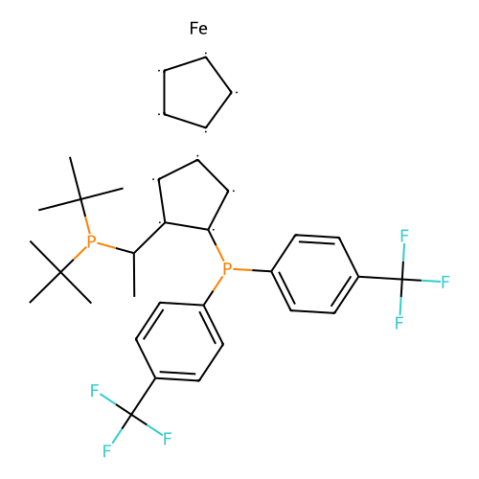 aladdin 阿拉丁 R282426 （R）-（-）-1-{（S）-2-[双（4-三氟甲基苯基）膦基]二茂铁基}乙基-二叔丁基膦 246231-79-8 97%