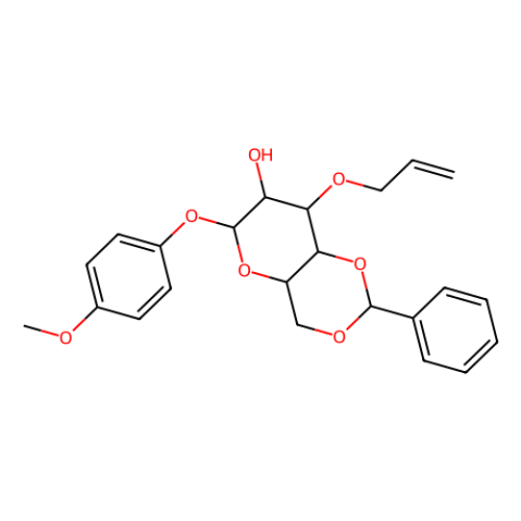 aladdin 阿拉丁 M158701 4-甲氧苯基-3-O-烯丙基-4,6-O-苯亚甲基-β-D-吡喃半乳糖苷 400091-05-6 98%