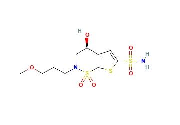 aladdin 阿拉丁 S587399 (S)-3,4-二氢-4-羟基-2-(3-甲氧丙基)-2H-噻吩并[3,2-e]-1,2-噻嗪-6-磺酰胺1,1-二氧化物 154127-42-1 97%