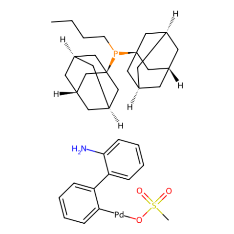 aladdin 阿拉丁 M396475 甲磺酸[正丁基二(1-金刚烷基)膦](2-氨基-1,1-联苯-2-基)钯(II)  1651823-59-4 95%