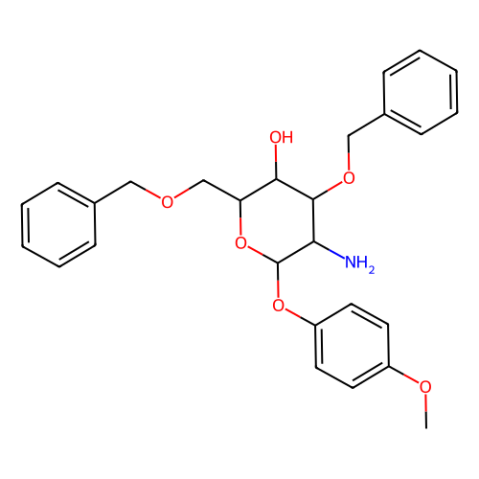 aladdin 阿拉丁 M404641 4-甲氧苯基-2-氨基-3,6-二-O-苄基-2-脱氧-β-D-吡喃葡萄糖苷 1272755-07-3 ≥95%