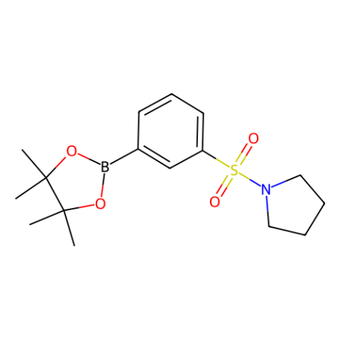 aladdin 阿拉丁 T587359 1-((3-(4,4,5,5-四甲基-1,3,2-二氧硼杂环戊烷-2-基)苯基)磺酰基)吡咯烷 1509932-05-1 97%