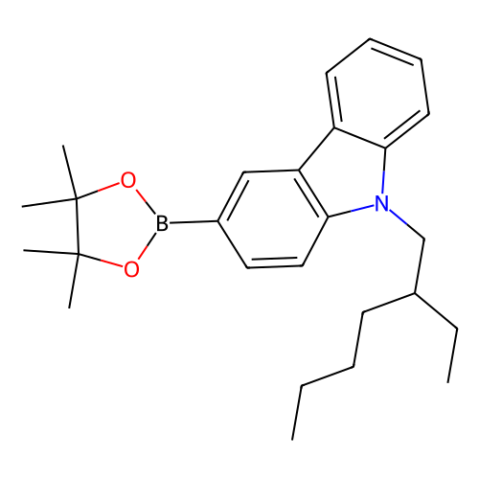 aladdin 阿拉丁 E404425 9-(2-乙基己基)-3-(4,4,5,5-四甲基-1,3,2-二氧杂环戊硼烷-2-基)-9H-咔唑 856422-41-8 98%