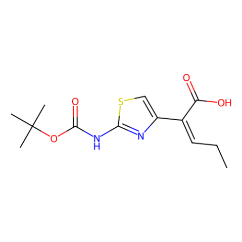aladdin 阿拉丁 Z195442 (Z)-2-(2-叔丁氧羰基氨基噻唑-4-基)-2-戊烯酸 86978-24-7 95%