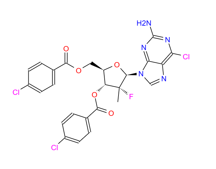 (2R,3R,4R,5R)-5-(2-氨基-6-氯-9H-嘌呤-9-基)-2-(((4-氯苯甲酰基)氧基)甲基)-4-氟-4-甲基四氢呋喃-3-基-4-氯苯甲酸酯