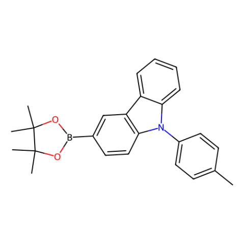 aladdin 阿拉丁 T405051 3-(4,4,5,5-四甲基-1,3,2-二氧杂环戊硼烷-2-基)-9-对甲苯基-9H-咔唑 1345614-94-9 98%