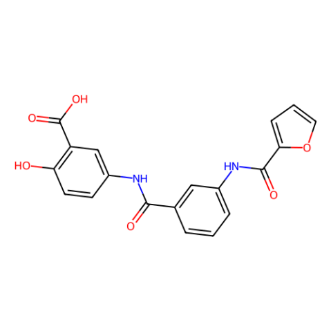 aladdin 阿拉丁 O414086 5-(3-(呋喃-2-甲酰胺基)苯甲酰氨基)-2-羟基苯甲酸 887686-02-4 99%