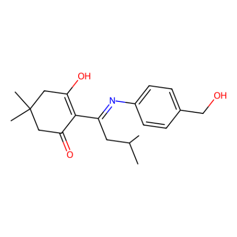 aladdin 阿拉丁 D333724 2-(1-{[4-(羟基甲基)苯基]氨基}-3-甲基丁亚基)-5,5-二甲基-1,3-环己烷二酮 172611-73-3 98%