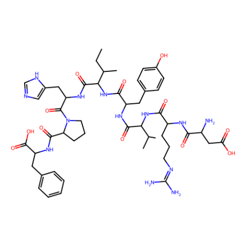 aladdin 阿拉丁 A119706 人血管紧张素II相对分子质量标准物质 4474-91-3 人血管紧张素II:1045.5