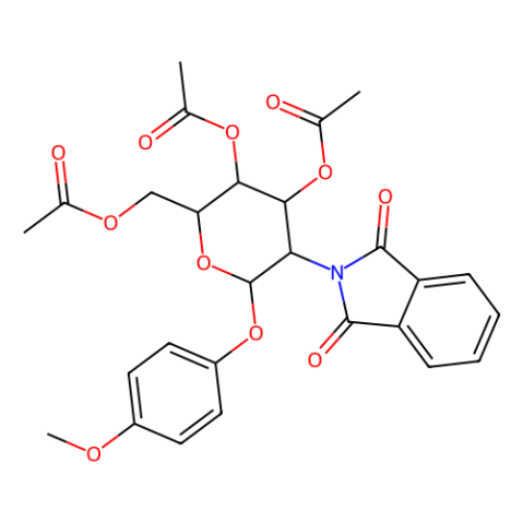 aladdin 阿拉丁 M157964 4-甲氧苯基3,4,6-三-O-乙酰-2-脱氧-2-苯二甲酰亚氨基-β-D-吡喃葡萄糖苷 138906-41-9 98%