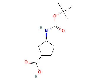 aladdin 阿拉丁 S587501 (1S,3S)-3-((叔丁氧羰基)氨基)环戊烷甲酸 161601-29-2 95%