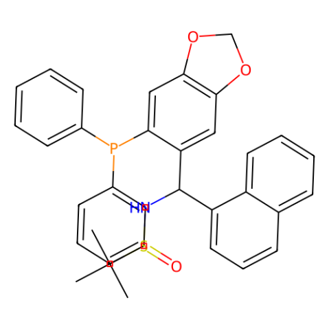 aladdin 阿拉丁 S398630 [S(R)]-N-[(S)-[6-(二苯基膦)苯并[d][1,3]-二氧戊环-5基]-1-萘基甲基]-2-叔丁基亚磺酰胺 2565792-26-7 ≥95%