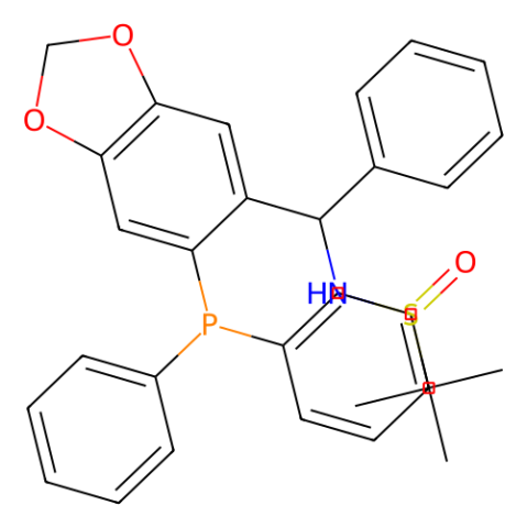 aladdin 阿拉丁 S398619 [S(R)]-N-[(R)-[6-(二苯基膦)苯并[d][1,3]-二氧戊环-5基]苯甲基]-2-叔丁基亚磺酰胺 2565792-84-7 ≥95%