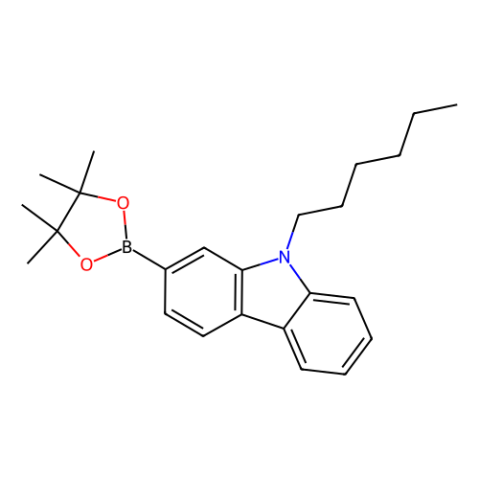 aladdin 阿拉丁 H404558 9-己基-2-(4,4,5,5-四甲基-1,3,2-二氧杂环戊硼烷-2-基)-9H-咔唑 1339953-35-3 98.0%