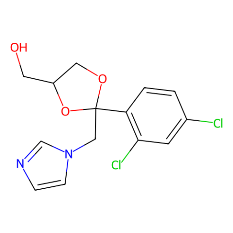 aladdin 阿拉丁 C355417 顺-2-（2,4-二氯苯基）-2-（1H-咪唑-1-基甲基）-1,3-二氧戊环-4-甲醇 61397-58-8 98%