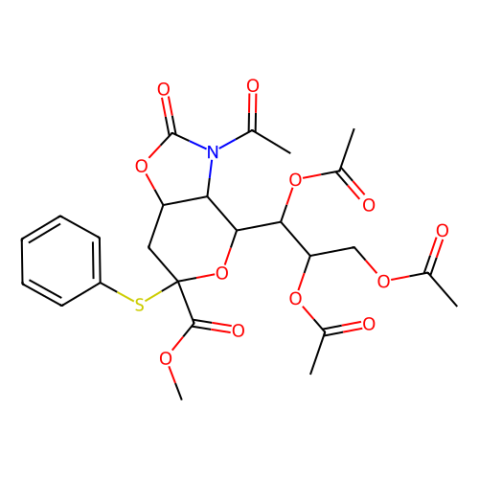 aladdin 阿拉丁 M158566 5-乙酰氨基-7,8,9-三-O-乙酰基-5-N,4-O-羰基-3,5-二脱氧-2-S-苯基-2-硫代-β-D-甘油-D-半乳-2-吡喃神经氨酸甲酯 934591-76-1 >96.0%(HPLC)