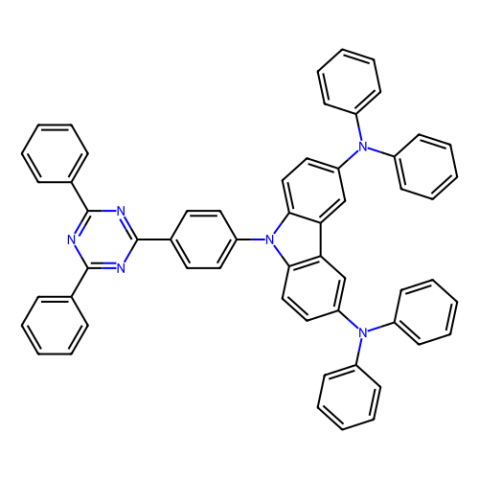 aladdin 阿拉丁 D293057 9-[4-(4,6-二苯基-1,3,5-三嗪-2-基)苯基]-N3,N3,N6,N6-四苯基-9氢-咔唑-3,6-二胺 1613074-59-1 99 % , Sublimed