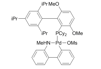 aladdin 阿拉丁 M282866 甲烷磺酸(2-二环己基膦-3,6-二甲氧基-2',4',6'-三异丙基-1,1'-联苯)(2'-甲胺基-1,1'-联苯-2-基)钯(II) 1599466-83-7 ≥98%