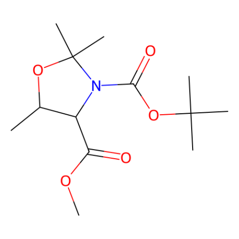 aladdin 阿拉丁 T405282 (4R,5S)-2,2,5-三甲基恶唑烷-3,4-二甲酸3-叔丁基4-甲酯 1013028-26-6 96%