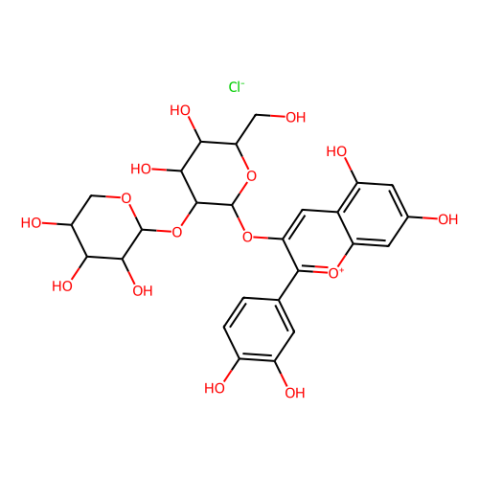 aladdin 阿拉丁 C347530 氯化花青素-3-桑布双糖苷 33012-73-6 98%