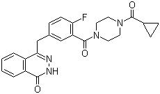 CAS 登录号：763113-22-0 (937799-91-2), 奥拉帕尼, 1-(环丙甲酰基)-4-[5-[(3,4-二氢-4-氧代-1-酞嗪基)甲基]-2-氟苯甲酰]哌嗪