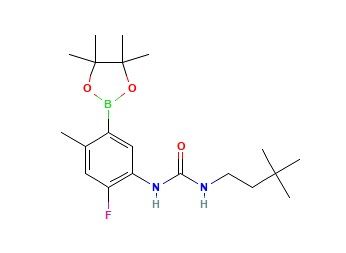 aladdin 阿拉丁 D587286 1-(3,3-二甲基丁基)-3-(2-氟-4-甲基-5-(4,4,5,5-四甲基-1,3,2-二氧硼杂环戊烷-2-基)苯基)脲 1454682-74-6 97%