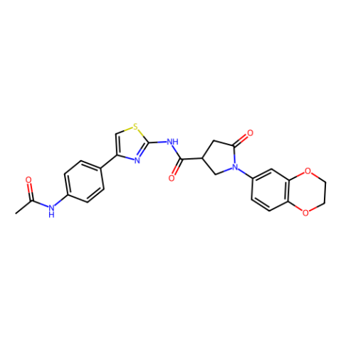 aladdin 阿拉丁 W417805 N-(4-(4-Acetamidophenyl)thiazol-2-yl)-1-(2,3-dihydrobenzo[b][1,4]dioxin-6-yl)-5-oxopyrrolidine-3-carboxamide 790237-66-0 96%