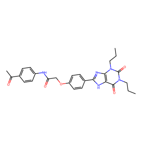 aladdin 阿拉丁 M286944 N-(4-乙酰基苯基)-2-[4-(2,3,6,7-四氢-2,6-二氧代-1,3-二丙基-1H-嘌呤-8-基)苯氧基]乙酰胺 264622-53-9 ≥96%(HPLC)