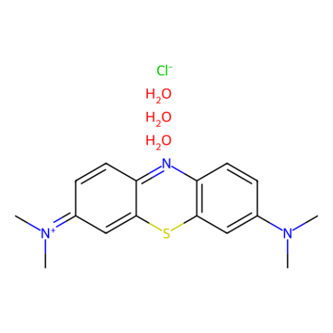 aladdin 阿拉丁 M102717 亚甲基蓝 水合物 7220-79-3 用于生物学染色，Dye content, ≥90%(HPLC)