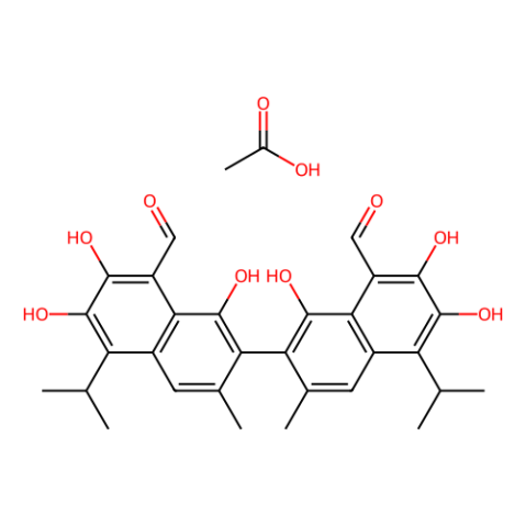 aladdin 阿拉丁 G107460 醋酸棉酚 12542-36-8 分析标准品,98%