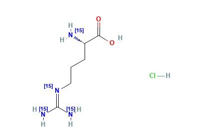 aladdin 阿拉丁 A117773 L-精氨酸盐酸盐-15N4 204633-95-4 Abundance:98atom％;Chemical purity:≥98.5％