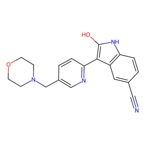 aladdin 阿拉丁 A126905 2-羟基-3-[5-[(吗啉-4-基)甲基]吡啶-2-基]-1H-吲哚-5-甲腈(AZD1080) 612487-72-6 ≥98%
