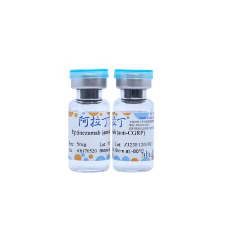 aladdin 阿拉丁 Ab170520 Eptinezumab (anti-CGRP) 1644539-04-7 Purity>95% (SDS-PAGE&SEC); Endotoxin Level<1.0 EU/mg; Human IgG1; CHO; ELISA, FACS, Functional assay, Animal Model; Unconjugated