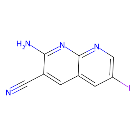 aladdin 阿拉丁 A185337 2-氨基-6-碘-[1,8]萘啶-3-甲腈 578007-69-9 95%