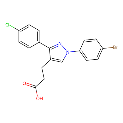 aladdin 阿拉丁 B469782 1-(4-溴苯基)-3-(4-氯苯基)吡唑-4-丙酸 870704-03-3 97%