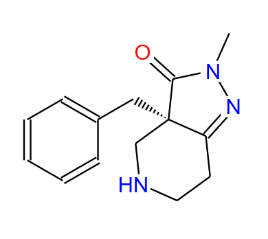 193274-36-1；（3aR）-2,3a，4,5,6,7-六氢-2-甲基-3a-苄基-3-吡唑并[4,3-c]吡啶-3-酮