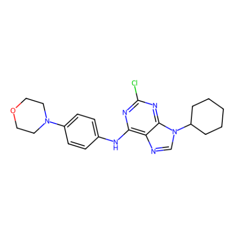 aladdin 阿拉丁 C358647 2-氯-9-环己基-N-[4-（4-吗啉基）苯基]-9H-嘌呤-6-胺 737005-53-7 98%