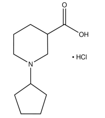 aladdin 阿拉丁 C481323 1-环戊基-3-哌啶甲酸盐酸盐 1185293-17-7 95%