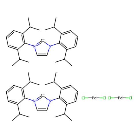 aladdin 阿拉丁 D284057 二氯(di-μ-氯)双[1,3-双(2,6-二异丙基苯基)咪唑-2-亚甲基]二钯(II) 444910-17-2 99.95% metals basis