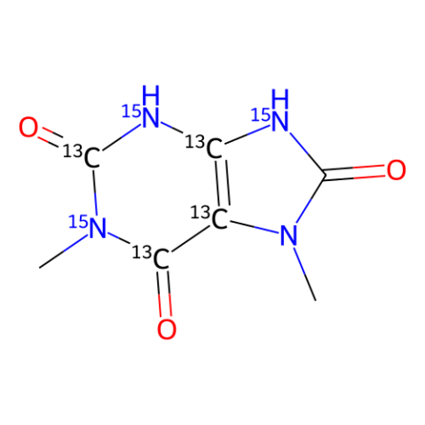 aladdin 阿拉丁 D464746 1,7-二甲基尿酸-2,4,5,6-13C?-1,3,9-1?N? 1173023-17-0 ≥98 atom%, ≥98% (CP)