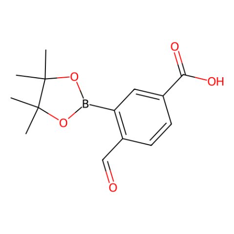 aladdin 阿拉丁 F587192 4-甲酰基-3-(4,4,5,5-四甲基-1,3,2-二氧硼杂环戊烷-2-基)苯甲酸 1418129-38-0 95%