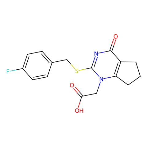 aladdin 阿拉丁 F588853 2-(2-((4-氟苄基)硫基)-4-氧代-4,5,6,7-四氢-1H-环戊二烯并[d]嘧啶-1-基)乙酸 356058-42-9 97%