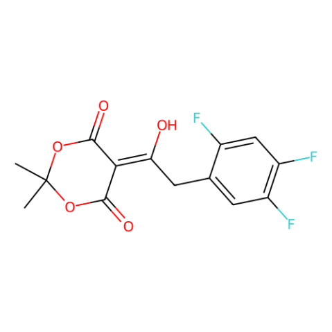 aladdin 阿拉丁 H590122 5-[1-羟基-2-(2,4,5-三氟苯基)亚乙基]-2,2-二甲基-1,3-二氧六环-4,6-二酮 764667-64-3 97%
