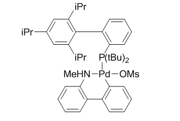 aladdin 阿拉丁 M282865 甲烷磺酰基（2-二叔丁基膦基2''，4''，6''-三异丙基-1,1''-联苯）（2''-甲基氨基-1,1''-联苯-2-基）钯（II）二氯甲烷加合物 1599466-89-3 98%