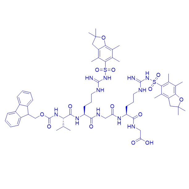 全保护多肽Fmoc-V{Arg(Pbf)}G{Arg(Pbf)}G/1787252-19-0/Fmoc-Val-Arg(Pbf)-Gly-Arg(Pbf)-Gly-OH