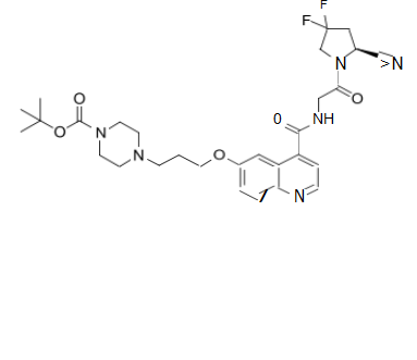 (S)-6-[3-(4-Boc-1-哌嗪基)丙氧基]-N-[2-(2-氰基-4,4-二氟-1-吡咯烷基)-2-氧代乙基]喹啉-4-甲酰胺