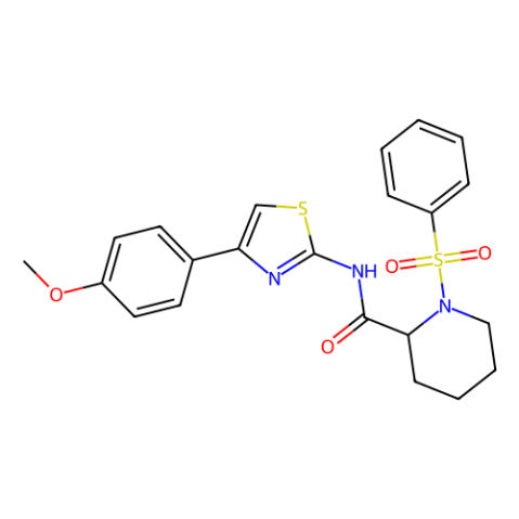 aladdin 阿拉丁 B420296 1-苯磺酰基-N-[4-(4-甲氧基苯基)-1，3-噻唑-2-基]哌啶-2-甲酰胺 1008671-38-2 10mM in DMSO