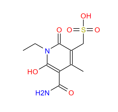 40306-70-5；	2-氧代-3-氨基甲酰基-4-甲基-5-磺甲基-6-羟基-N-乙基吡啶