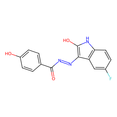 aladdin 阿拉丁 N423376 N'-(5-氟-2-氧代吲啉-3-亚基)-4-羟基苯并酰肼 330572-32-2 10mM in DMSO